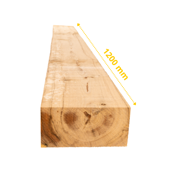 10 x Traverses en chêne 1200 x 200 x 100 mm (Non traité) – Image 2