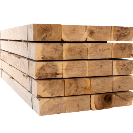 Pack de 25 x Poutres en Chêne – 2400 x 125 x 125 mm