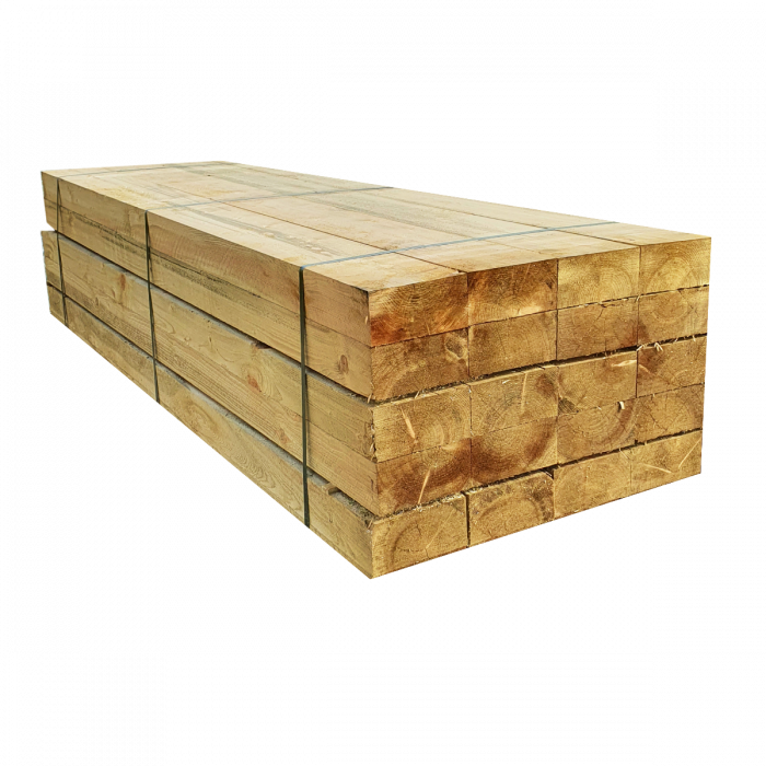 20 x Traverses de bois (Vert traité) UC3 | 3 m x 200 mm x 100 mm